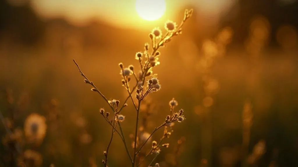 A person meditating in nature, surrounded by tranquility and light.